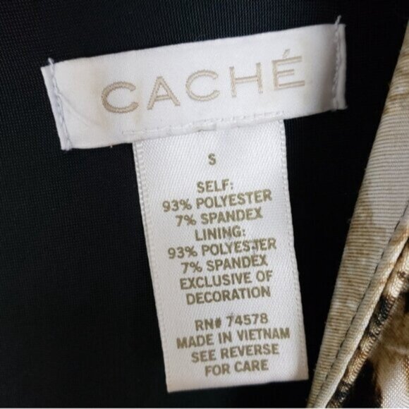 Vintage Caché Y2K Animal Print Bodycon Dress Pinup Fitted size S Cocktail Chic - Picture 5 of 15